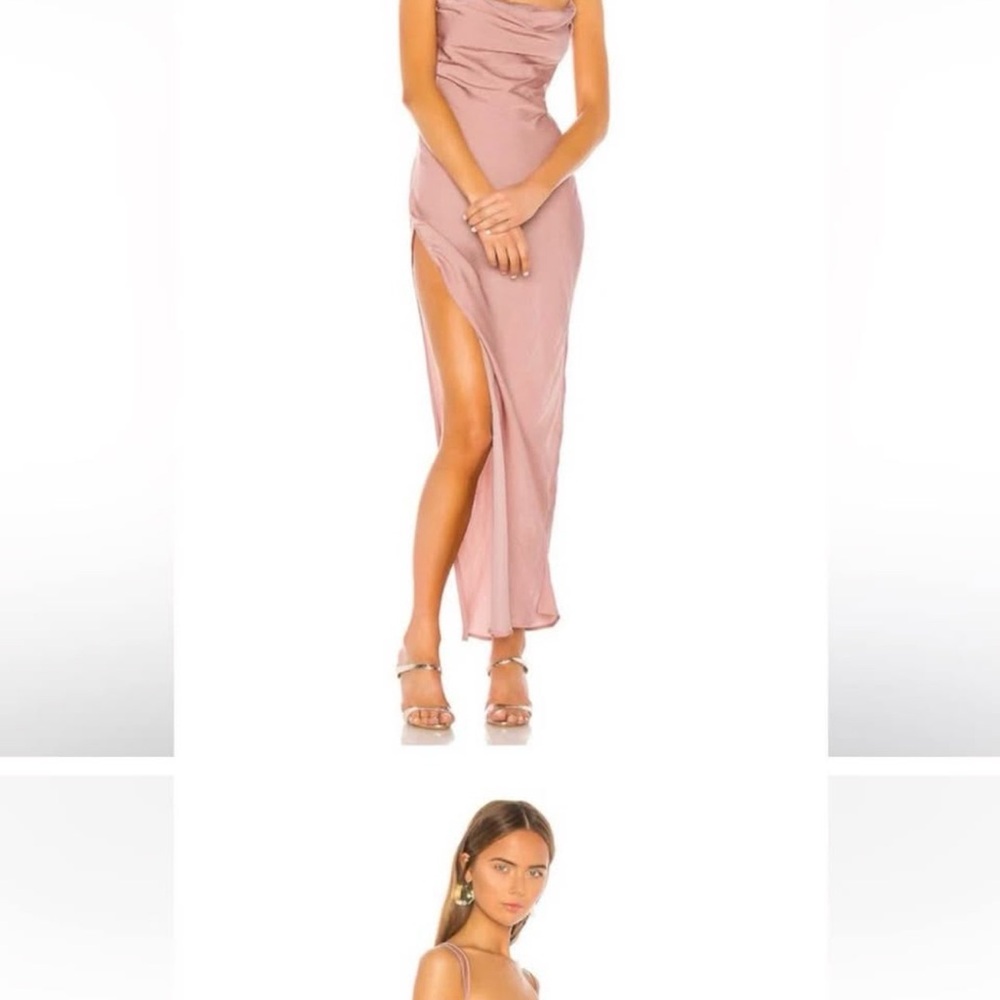 Sophisticated Mauve Backless Dress
